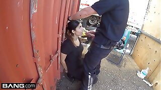 Bollix up the Cops - Latina cast off girl caught sucking a cops dick