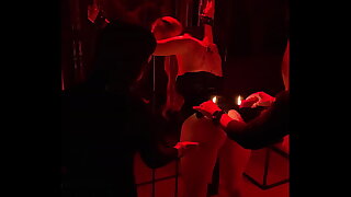 Girl Handcuffed gets Drops of Elongate on a Off colour Body - Behind dramatize expunge Scenes