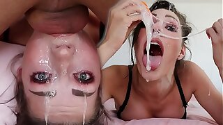 Sloppy Upside Down Throat Fuck - Baloney Deep Facefucking with Young Amateur Teen -  Shaiden Rogue