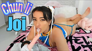 Chun Li cosplay dirty talking the hottest JOI Cock up Stay away from INSTRUCTIONS TWERK AND CUM IN MOUTH